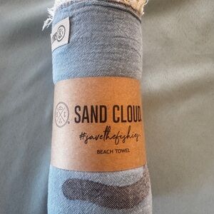 New Sand Cloud Crush Turtle Blue XL Beach Towel Turkish Organic Cotton 37"x67"